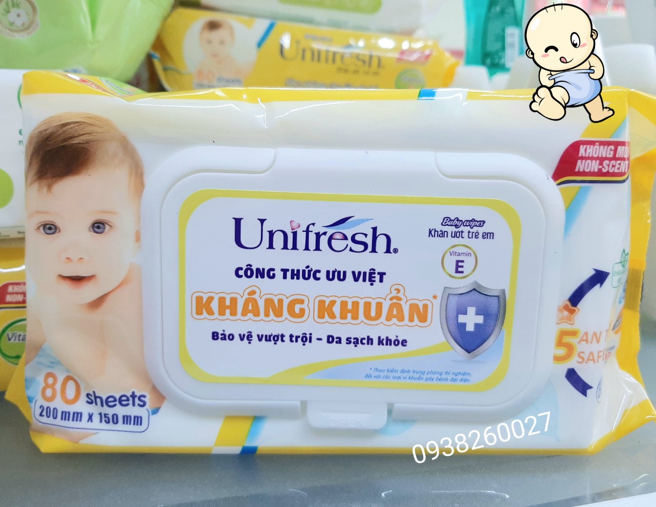 Combo 6 gói Khăn ướt Unifresh 80 tờ không mùi