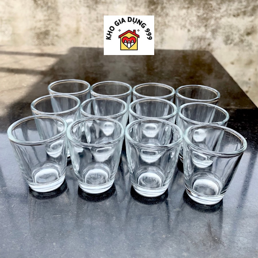 [HỘP 12 LY] LY RƯỢU THỦY TINH, CHÉN UỐNG RƯỢU THỦY TINH