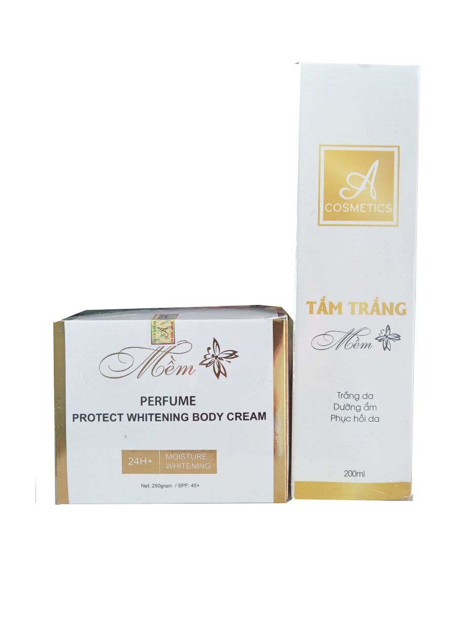 Combo tắm trắng và kem body mềm A Cosmetics 02