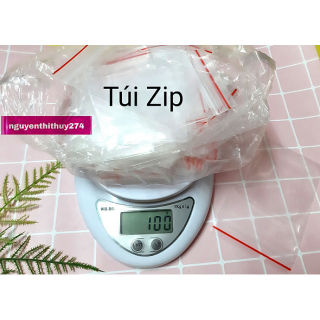 100g túi zip- túi zipper chỉ đỏ đủ kích cỡ