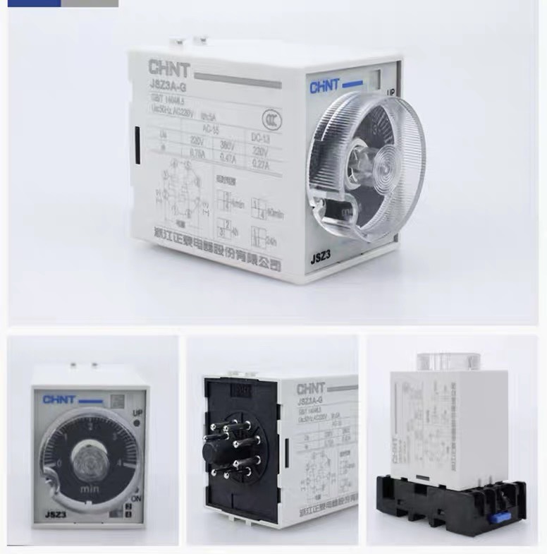 Rơ le thời gian Chint JSZ3 loại 60s,rơ le thời gian off delay Chint JSZ3,relay timer JSZ3,chint time relay,relay off delay