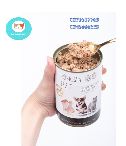PATE KING PET CHO CHÓ MÈO LON 380g