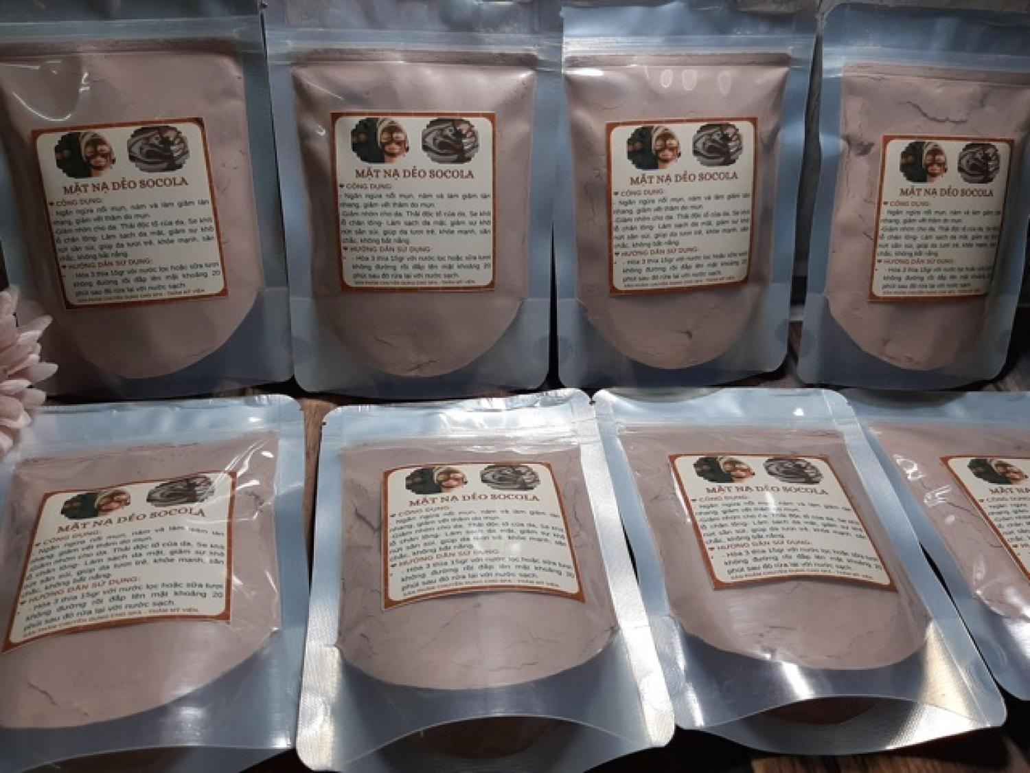 1kg bột mặt nạ Dẻo Socola mịn thơm handmade
