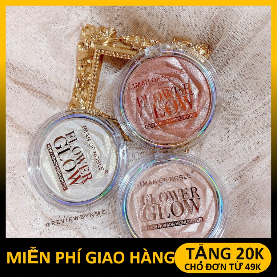 phấn bắt sáng iman hoa hồng flower glow highlighter 3D