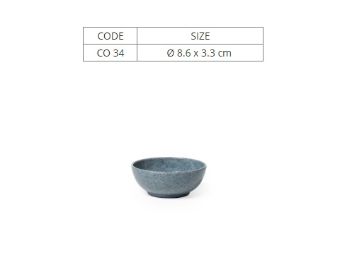 10 Chén Chấm Nhựa Melamine Vân Đá Đen/Xanh