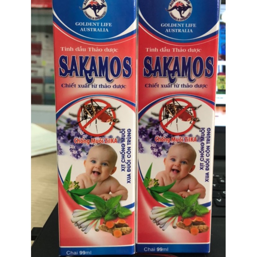 Xịt thảo dược chống muỗi sakamos