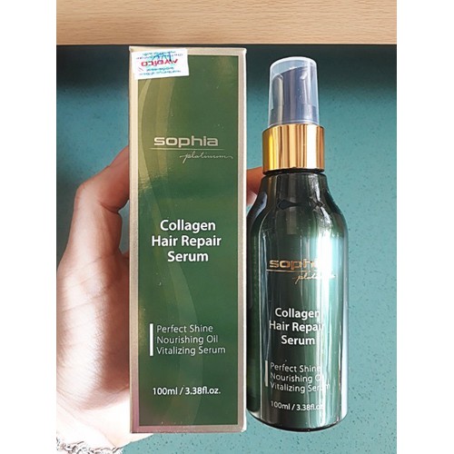 Tinh dầu dưỡng tóc Sophia Platinum collagen Serum 100ml- phục hồi dưỡng tóc suôn mượt