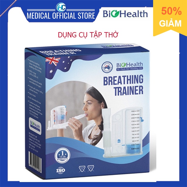 Dụng cụ tập thở, dụng cụ hỗ trợ thở BIOHEALTH VIS 01-giúp bệnh nhân luyện tập thở sâu để không khí vào sâu trong phổi