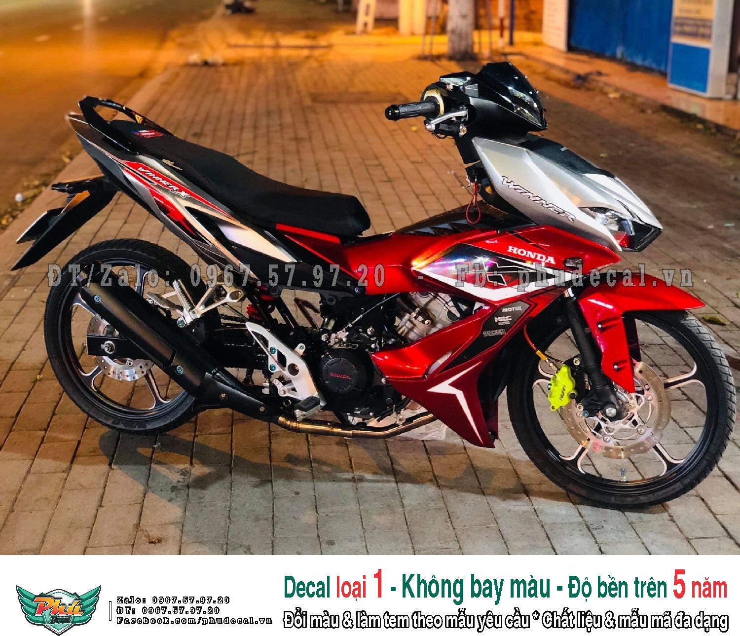 Tem rời Winner X đỏ đen bạc (b)