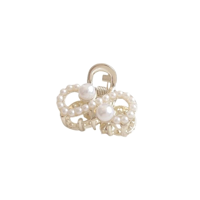 Clip hair claws crab applique Stone & Pearl artificial