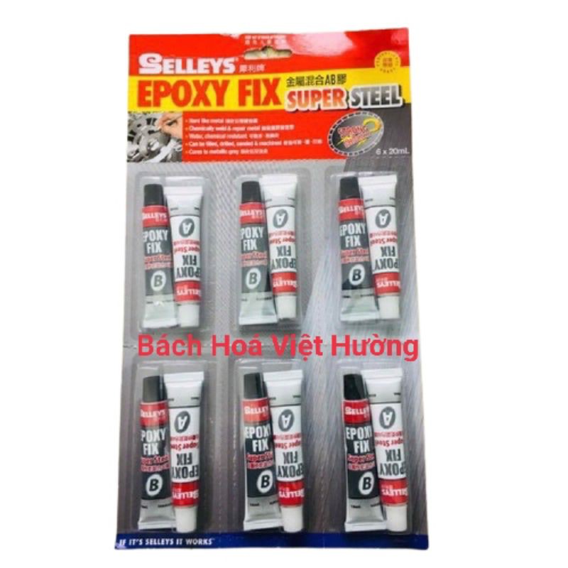 Keo gắn sắt AB 2 thành phần Epoxy fix Selleys (chính hãng) 15ml giá 1 cặp