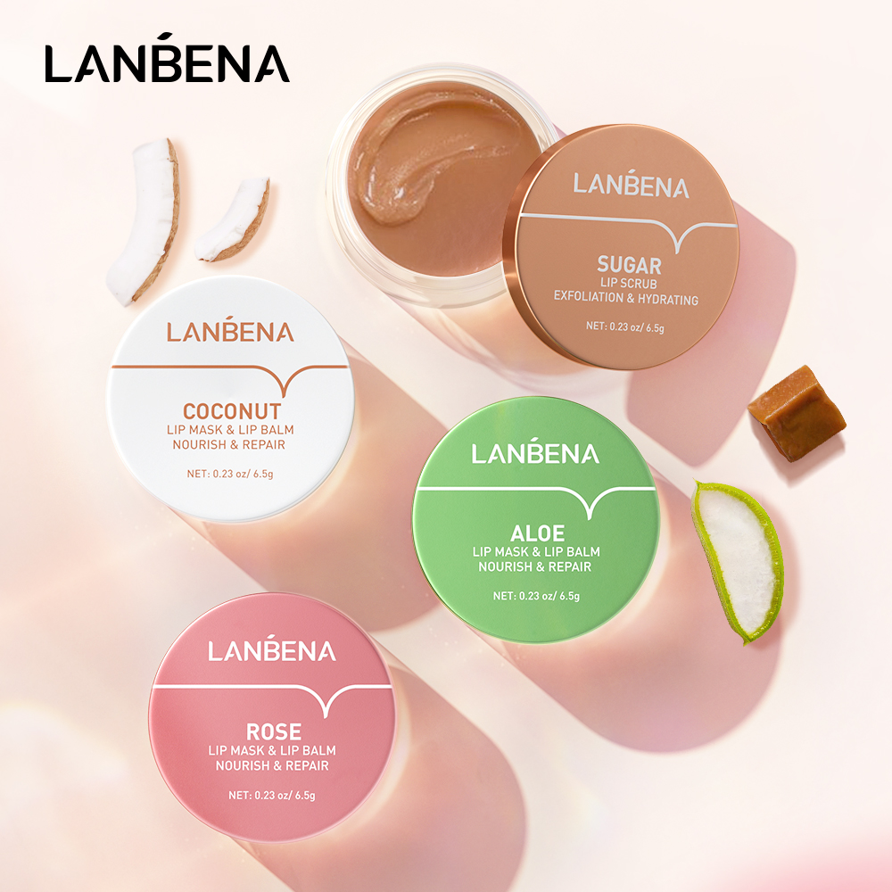 LANBENA son dưỡng mặt nạ môi son môi tẩy tế bào chết cho môi dưỡng ẩm 1cái Lip Balm Lip Mask Lipstick Lip Scrub Exfoliating Moisturizing 1pcs