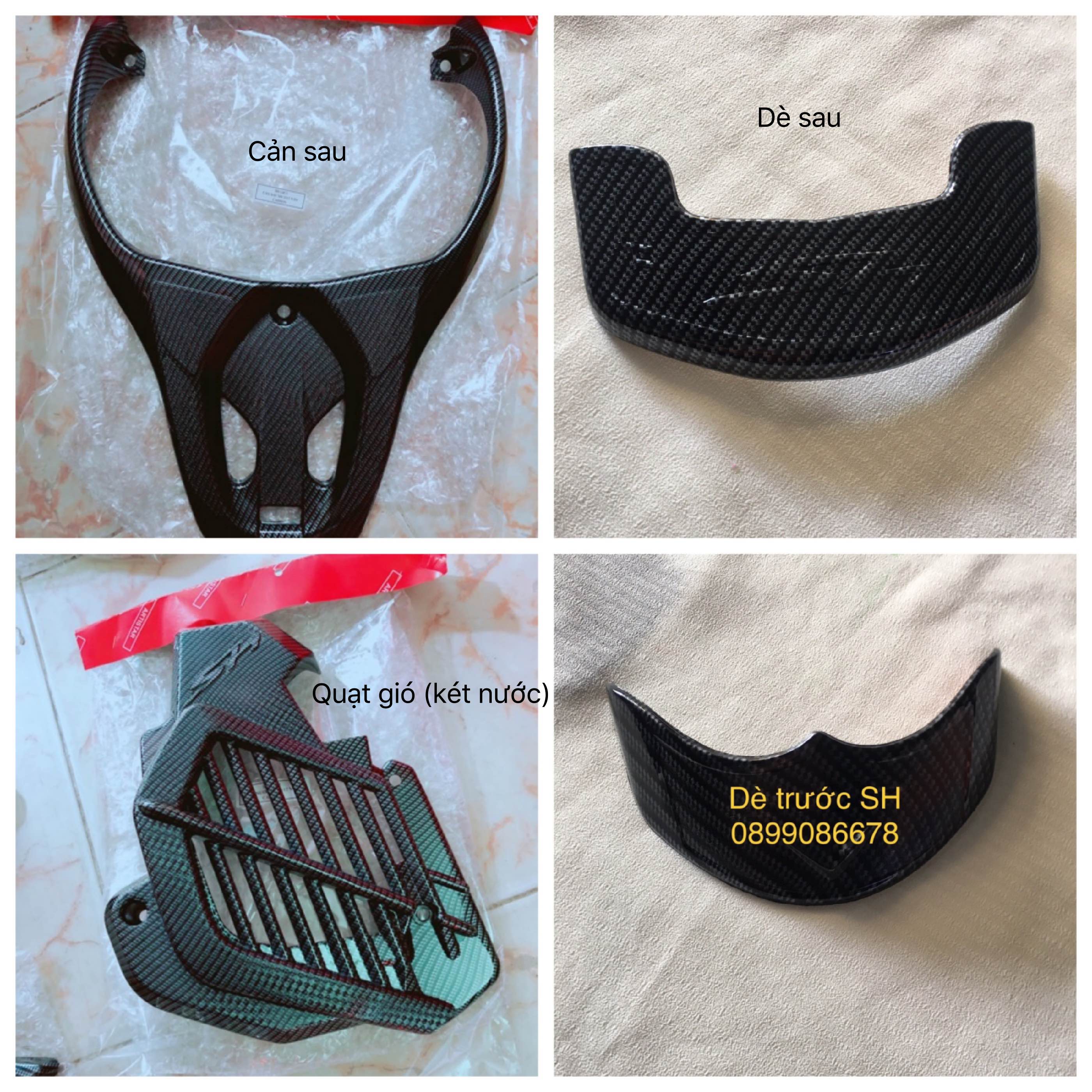 Ốp carbon xe Honda SH đời 2012  / 2013 / 2014 / 2015 / 2016.