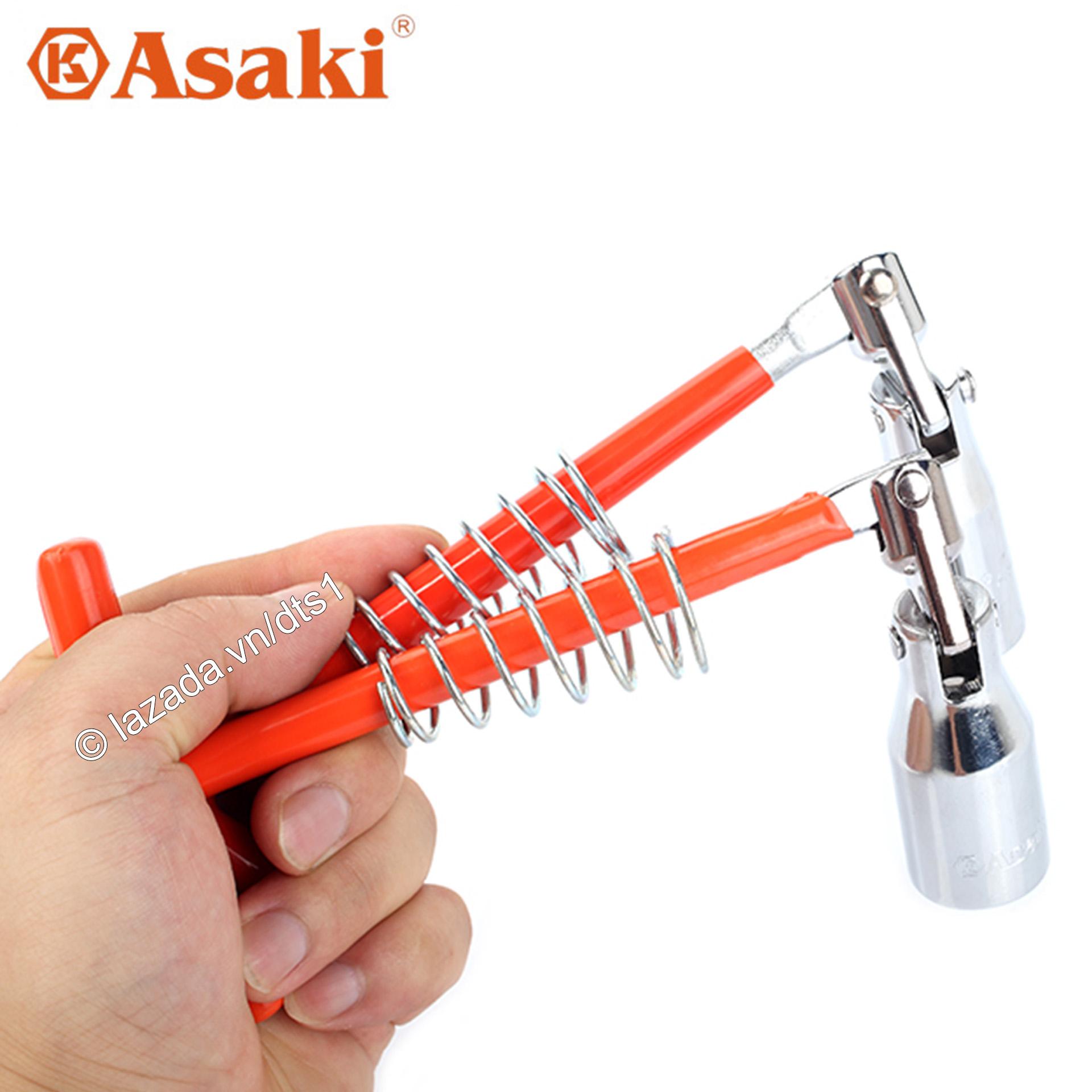 Tay mở bugi 16mm đầu bẻ Asaki AK-7605