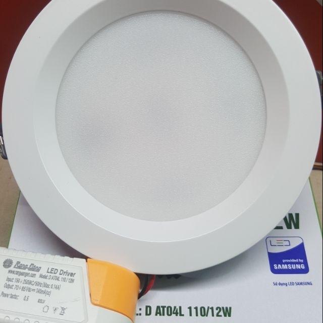 Đèn LED âm trần   Rạng Đông 12W phi 110