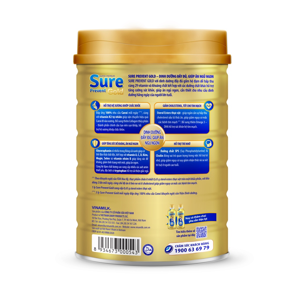 Sữa bột Vinamilk Sure Prevent 900g