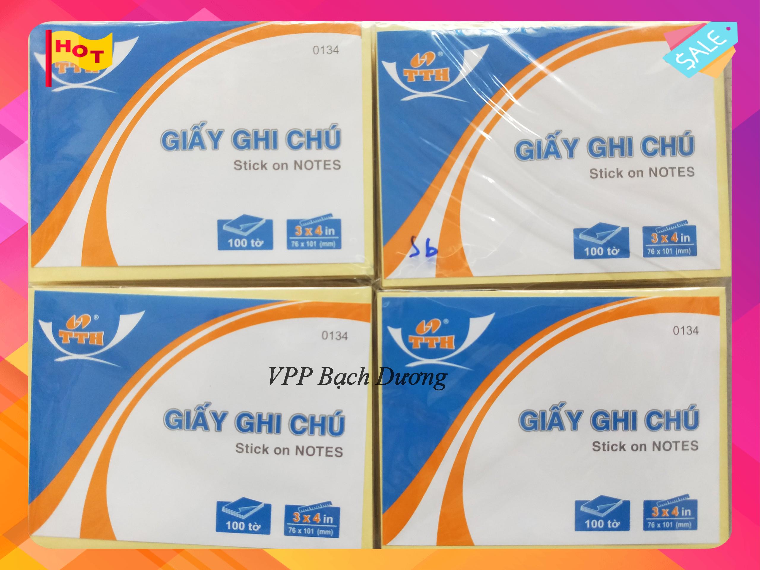 Giấy note vàng 3x4 - xấp/100 tờ