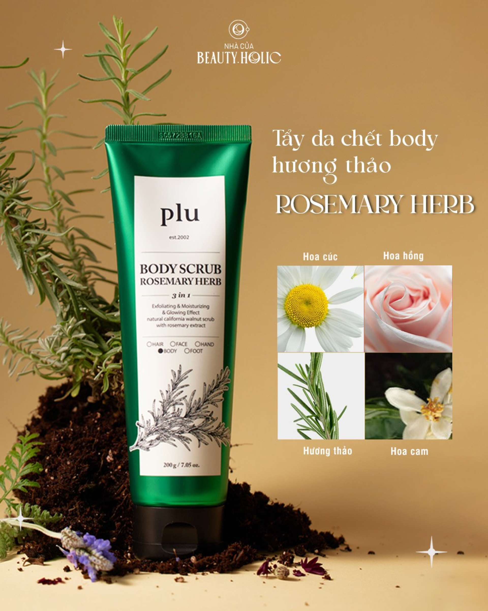 [Nhacuabeautyholic] Tẩy da chết toàn thân PLU BODY SCRUB