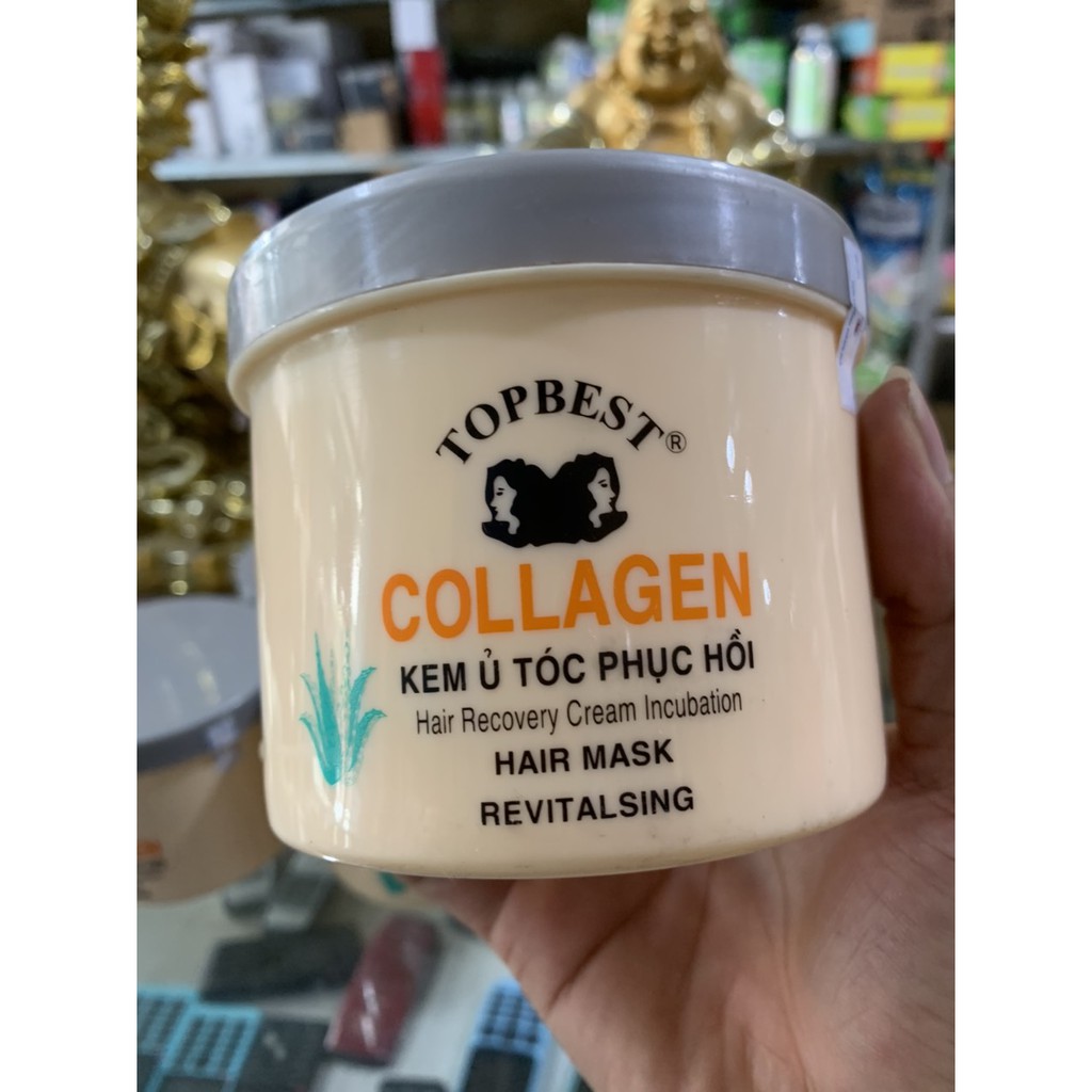 kem ủ tóc phục hồi topbest collagen 500ml