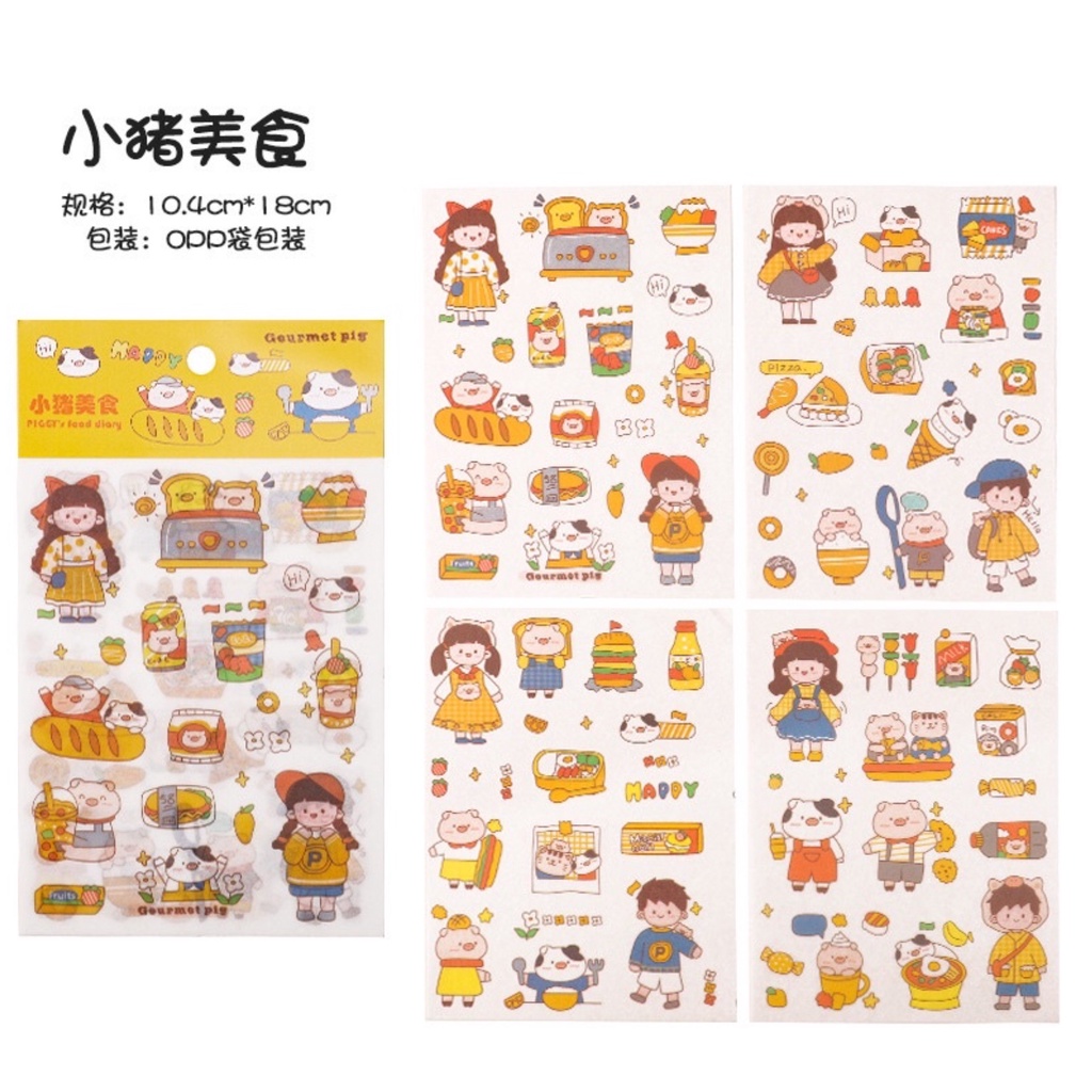 Set 4 tấm sticker trang trí
