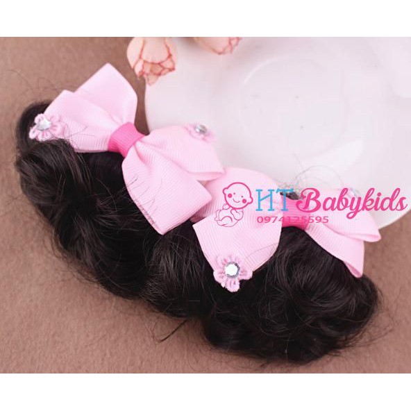 Set 2 Kẹp Tóc Giả Xinh Xắn Phong Cách Hàn Quốc Cho Bé Yêu