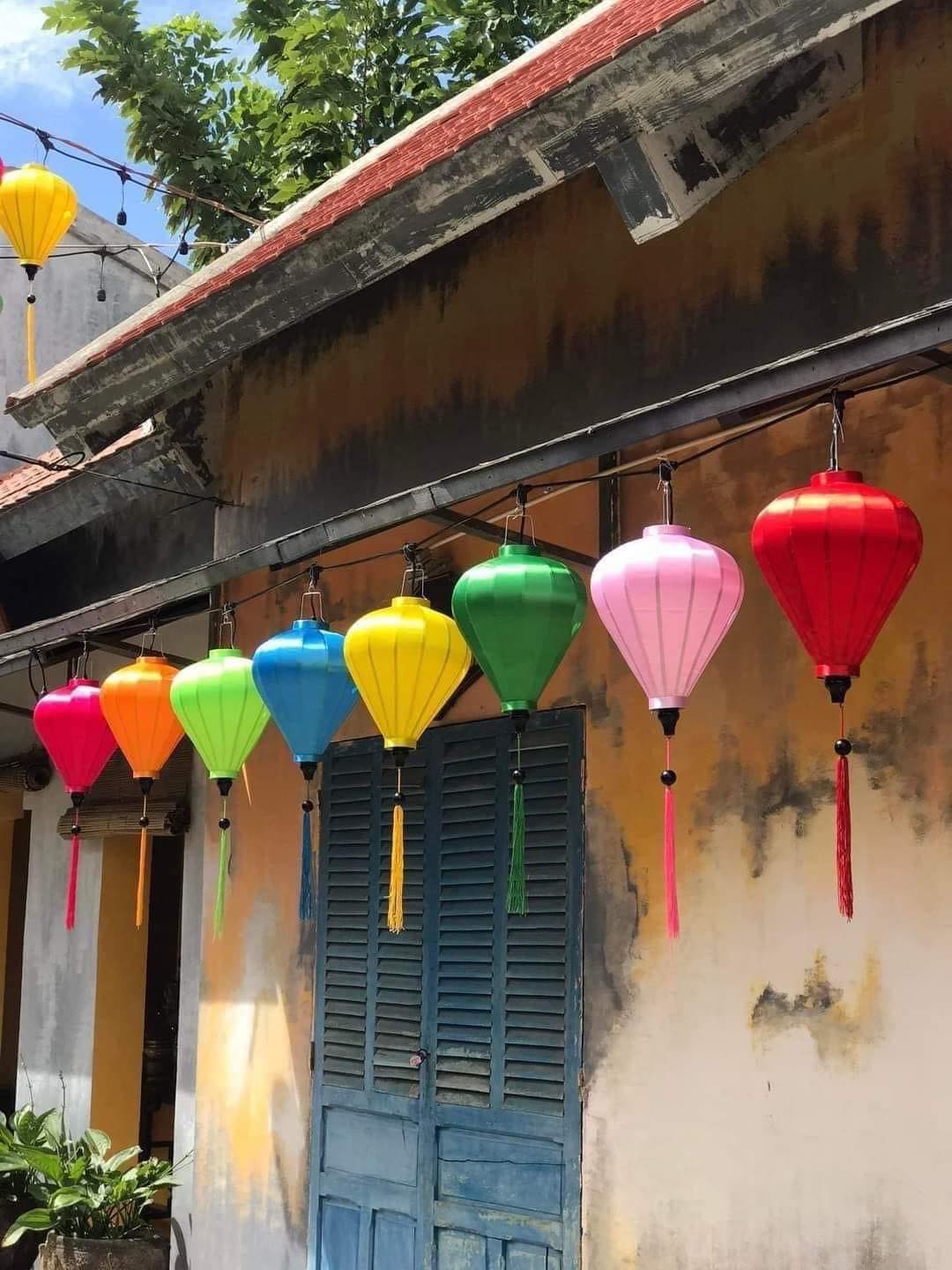Đèn lồng Hội An phi bóng ngoài trời 30cm