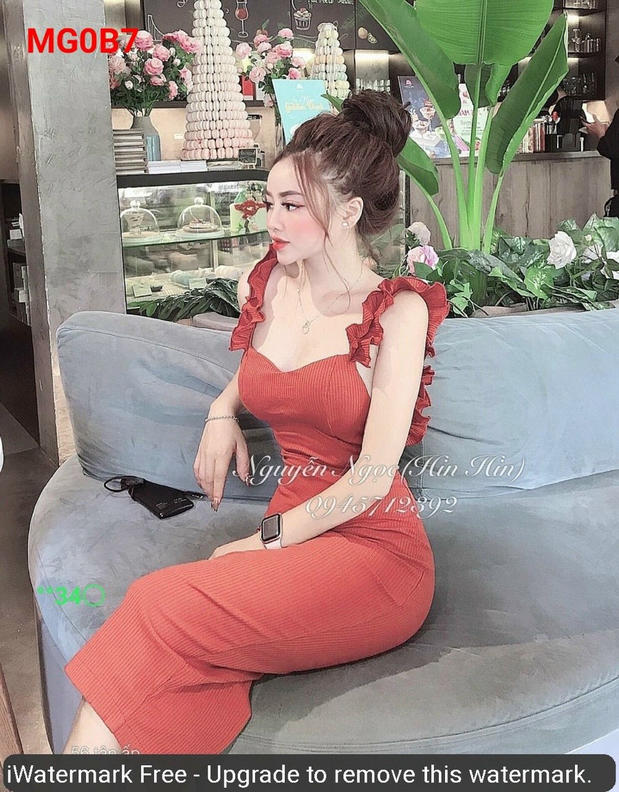 Đầm body gân tay cánh tiên, phụng hoàng