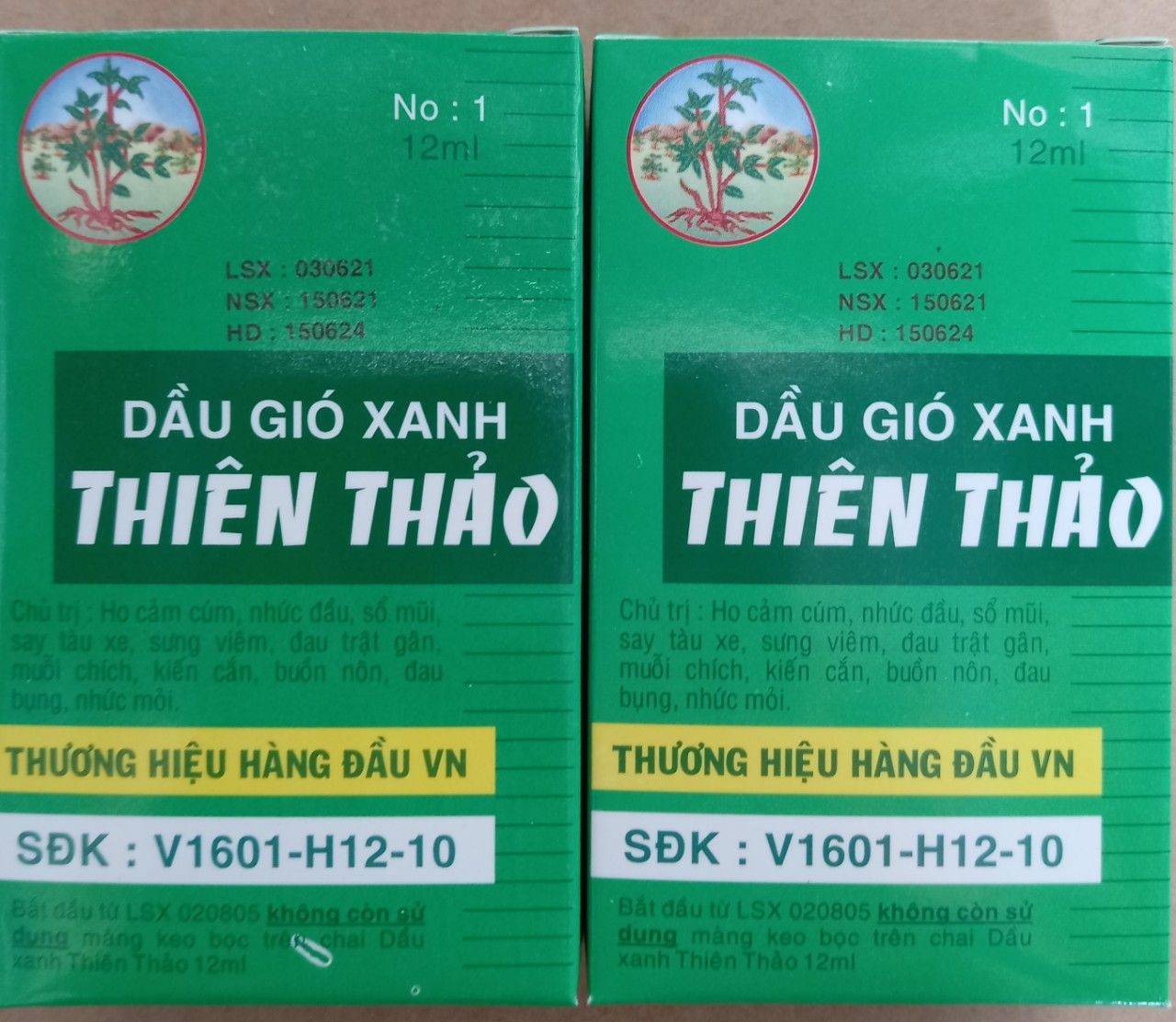 DẦU GIÓ XANH THIÊN THẢO ( CABON 2 CHAI DẦU )