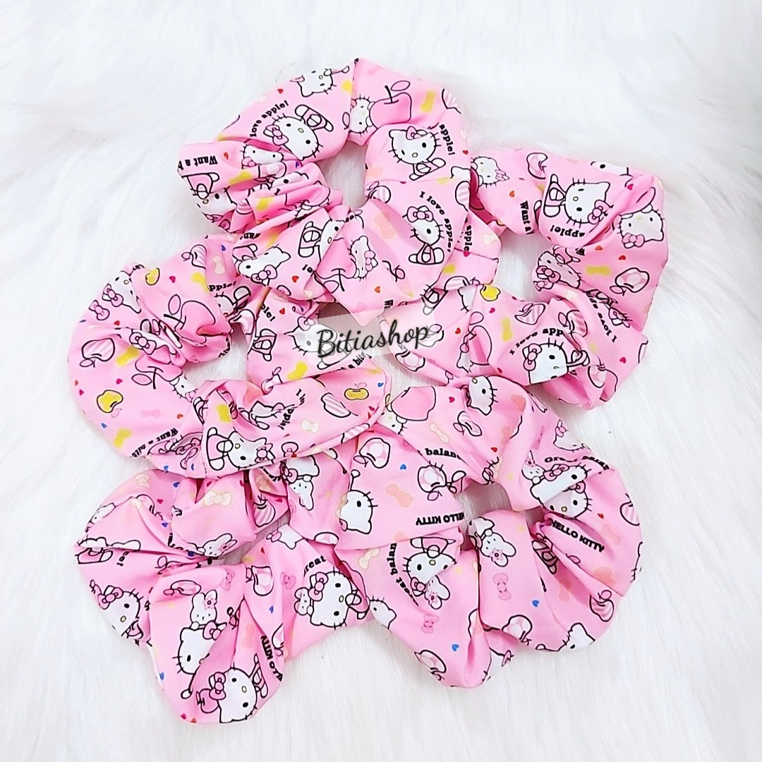 CỘT TÓC SCRUNCHIES KITTY HỒNG DỄ THƯƠNG