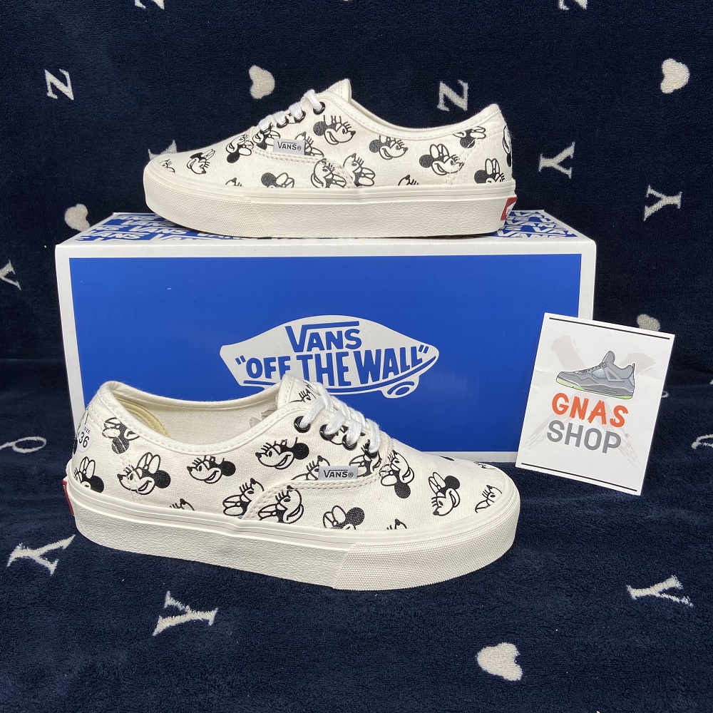 [HCM]Giày thể thao nữ Vans Mickey trắng đen chuẩn 1:1