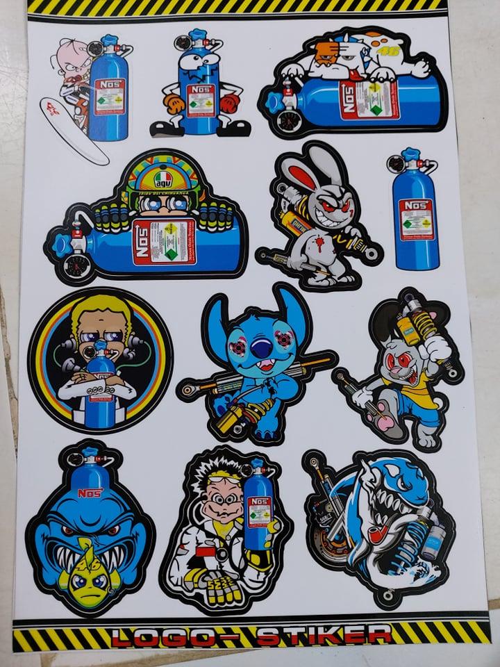 Tem tấm logo sticker trọn bộ