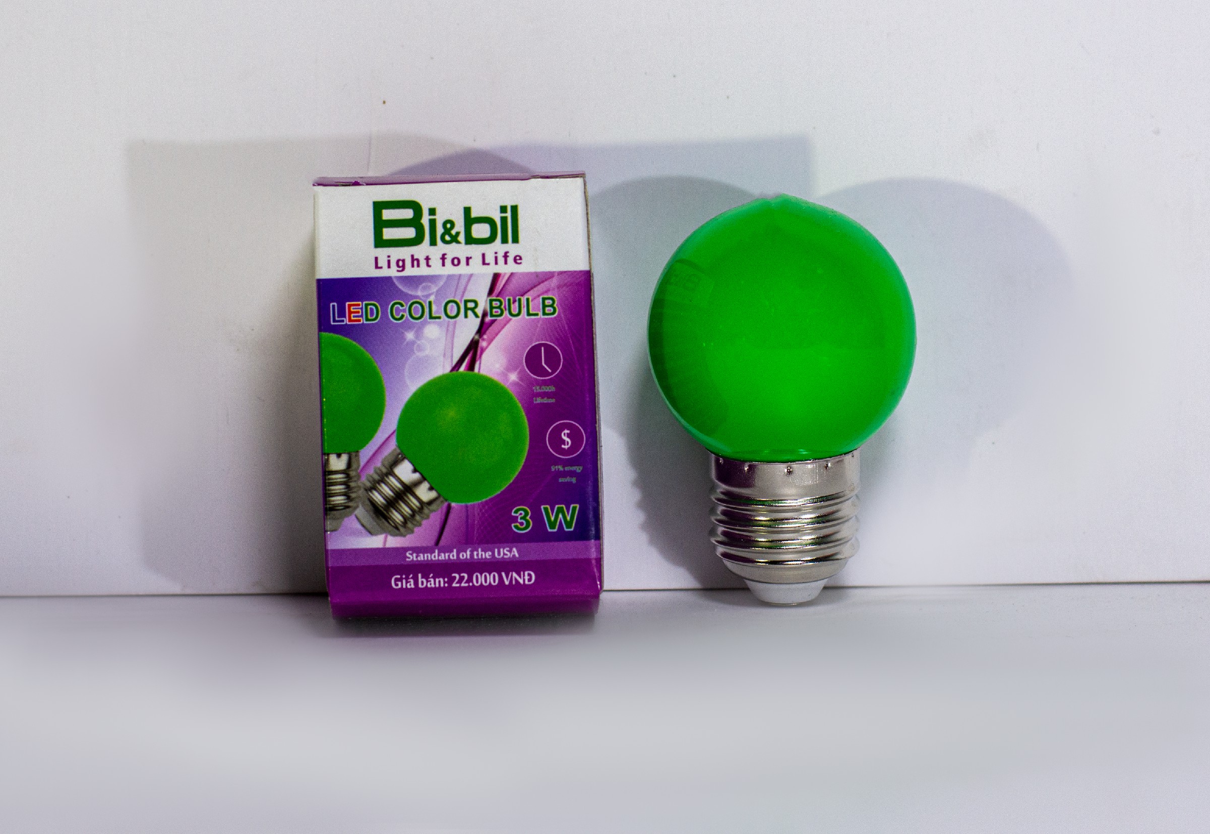 Bóng đèn led trái chanh 3W Bi&bil nhiều màu
