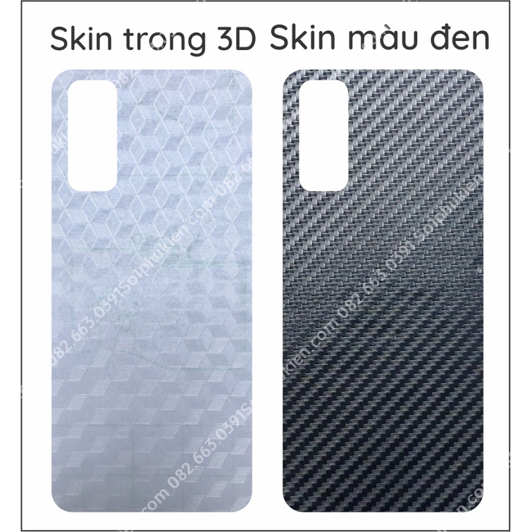 Miếng dán mặt lưng skin carbon vivo y12s / y20s / y20 2021