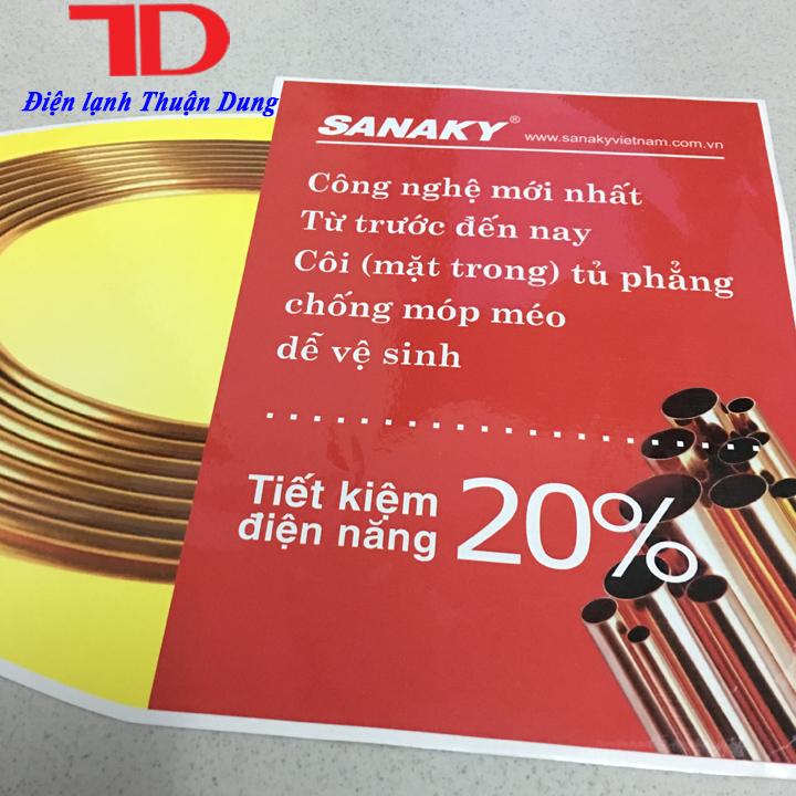 Tem dán Tủ Đông SANAKY, Tem năng lượng SAKAKY