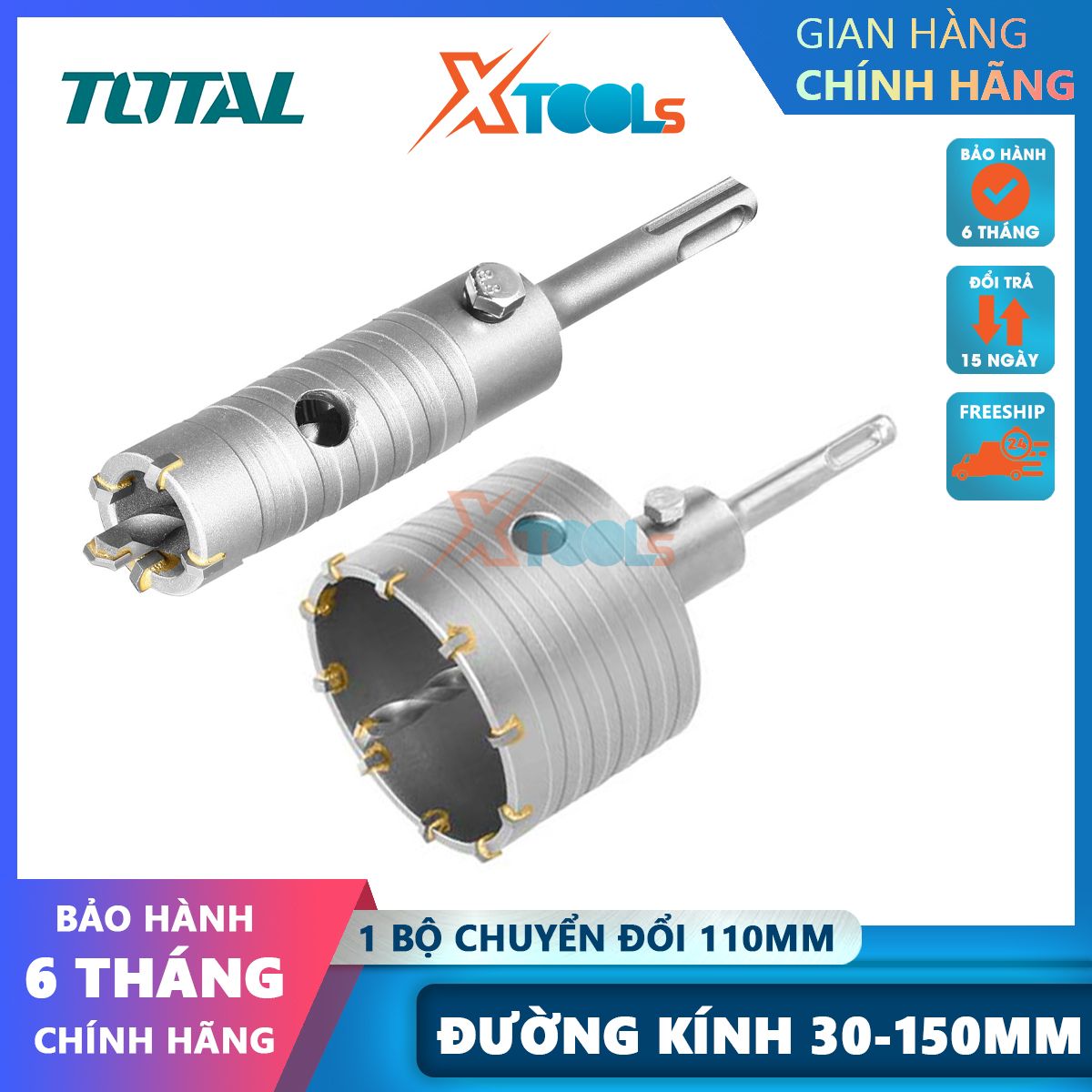 Total 30-150mm metal hollow out drill bit metal core drill bit super hard alloy TCT circular hollow out metal drill bit original xtools