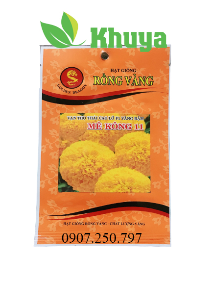 Hạt giống Hoa Vạn Thọ Thái Cao Lỡ F1 Vàng Đậm Mekong 11