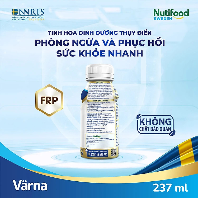 [Date 6.2025] Sữa Nutifood Varna Complete 237ml (Lốc 6 chai)
