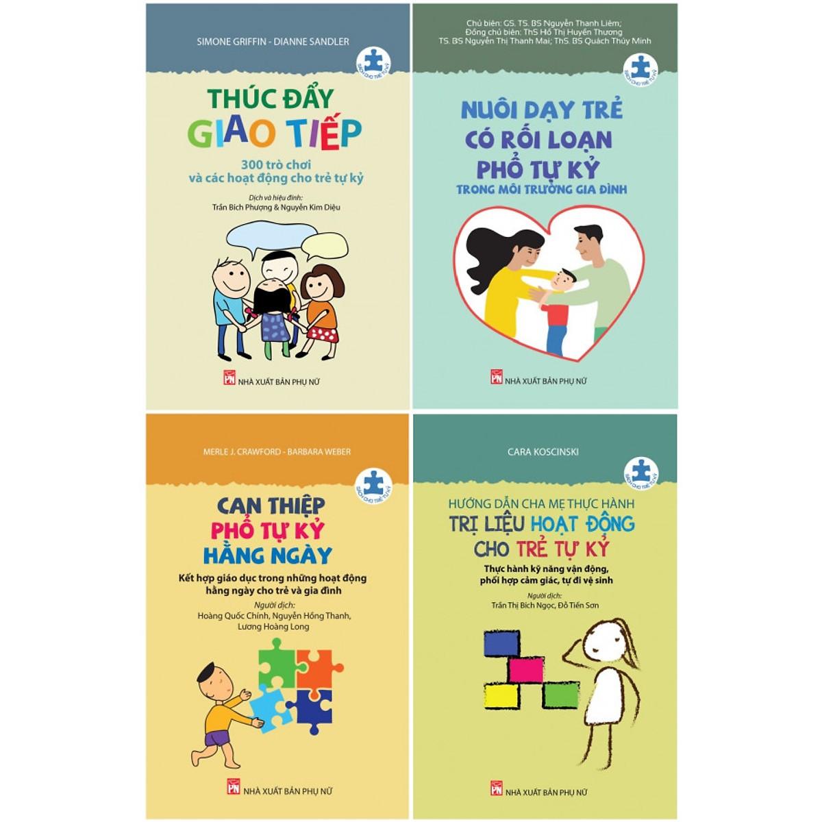 SÁCH - Combo series sách cho trẻ tự kỷ- Đồng hành cùng trẻ tự kỷ (bộ 4 cuốn)