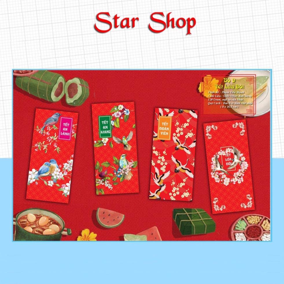 Bộ 16 lì xì tết lứa đôi