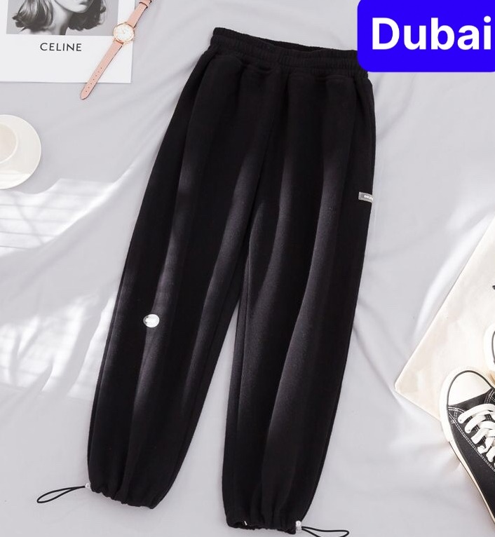 QUẦN JOGGER THỂ THAO NAM NỮ HIPHOP ỐNG SUÔNG CULOTTES VÀ BO GẤU LƯNG THUN CẠP CHUN TRƠN CHẤT NỈ DÀY DA CÁ THOÁNG MÁT HÀN QUỐC CAO CẤP - DUBAI FASHION