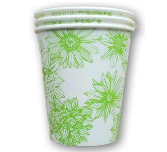 Combo 100 ly giấy (Cốc Giấy) Hàn Quốc 7OZ 250ML ( Flower )