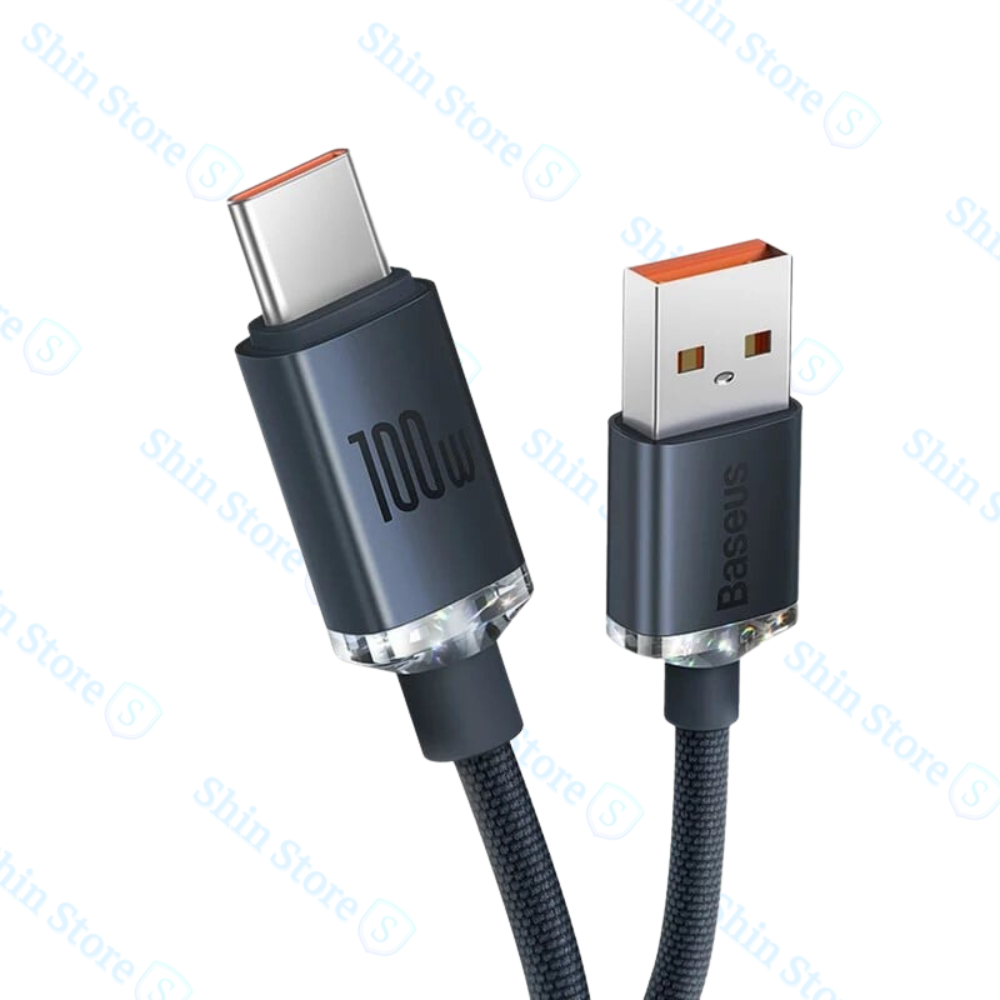 Dây cáp sạc nhanh siêu bền BASEUS 100W USB Type C 5A - Shin Store