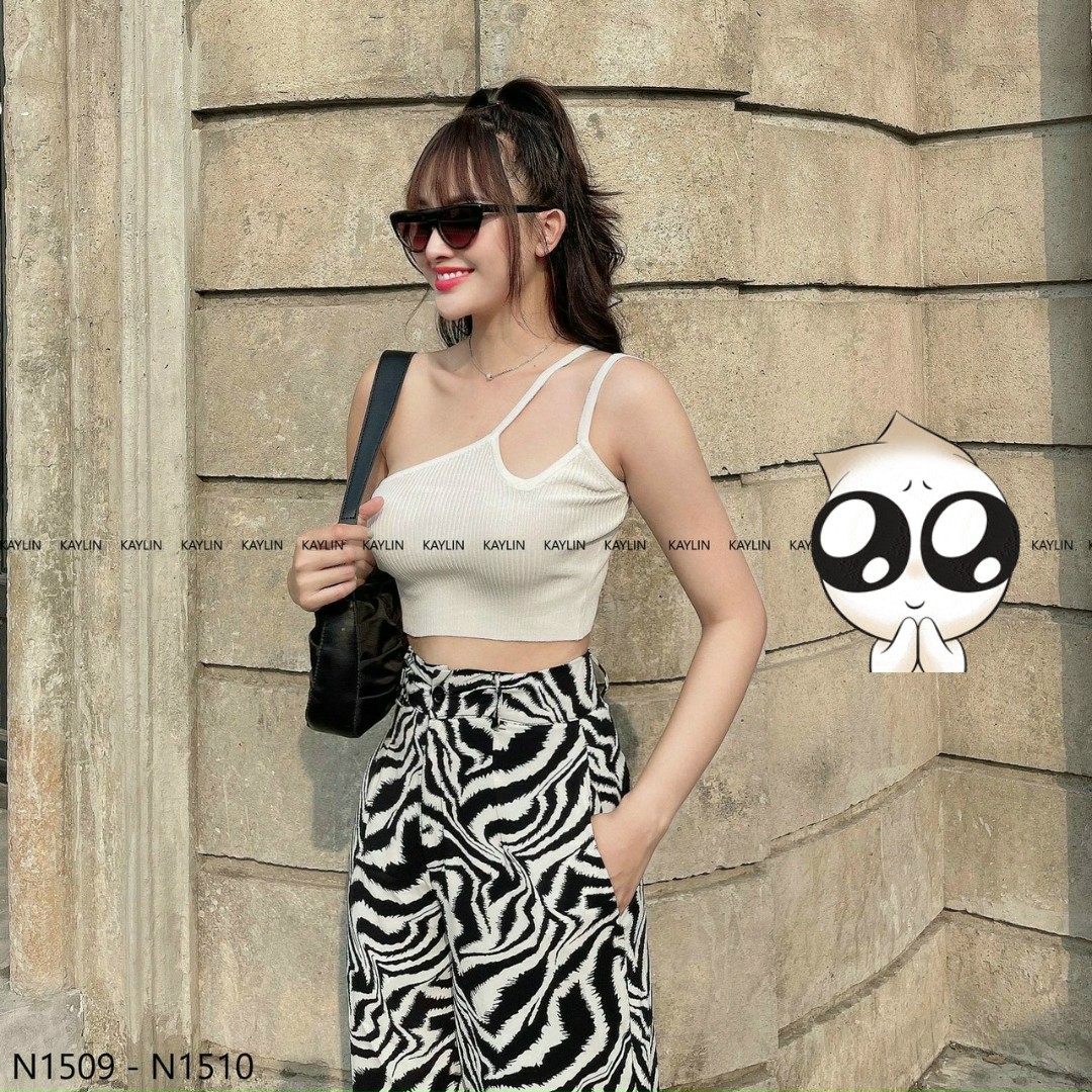 SÉt quần beo kèm áo 2 dây-HC#setbonu