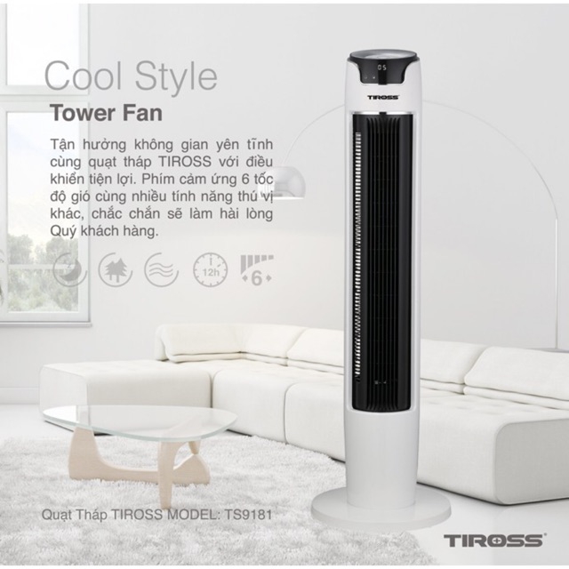 Quạt tháp tiross ts9181 hàng chính hãng