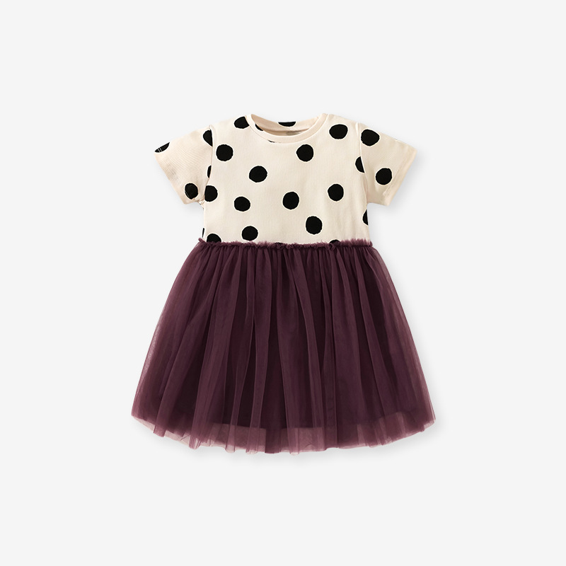 Girl's Little Maven polka dot dress
