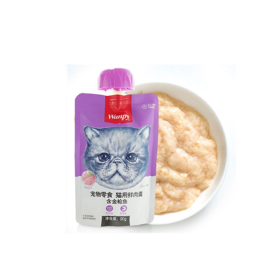 Súp thưởng Wanpy 90g cho mèo tuýp có nắp vặn