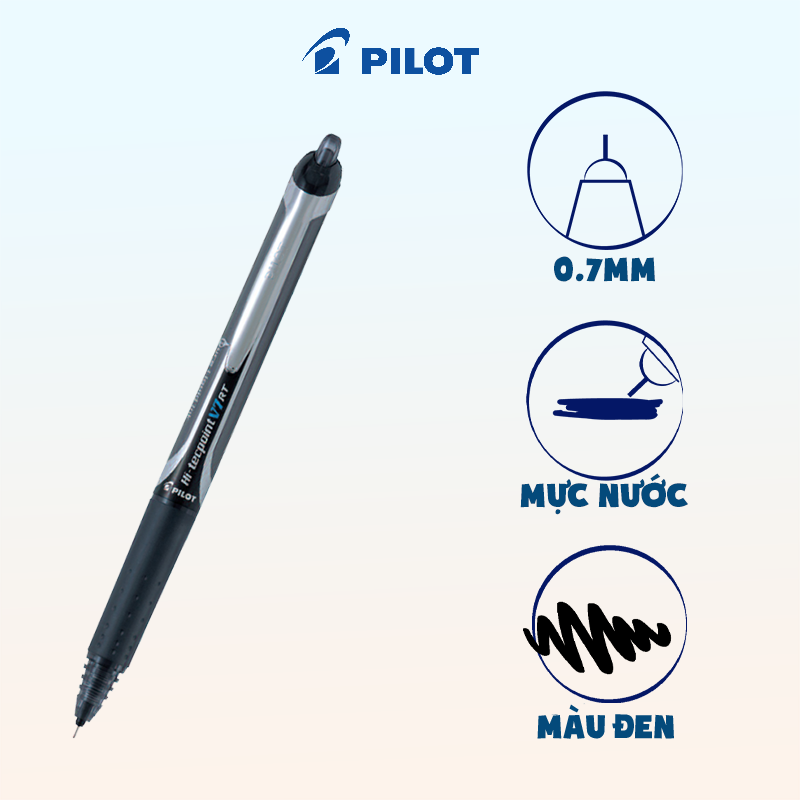 Bút mực nước Pilot Hi-Techpoint BXRT-V7-L mực Xanh/ Đỏ/ Đen