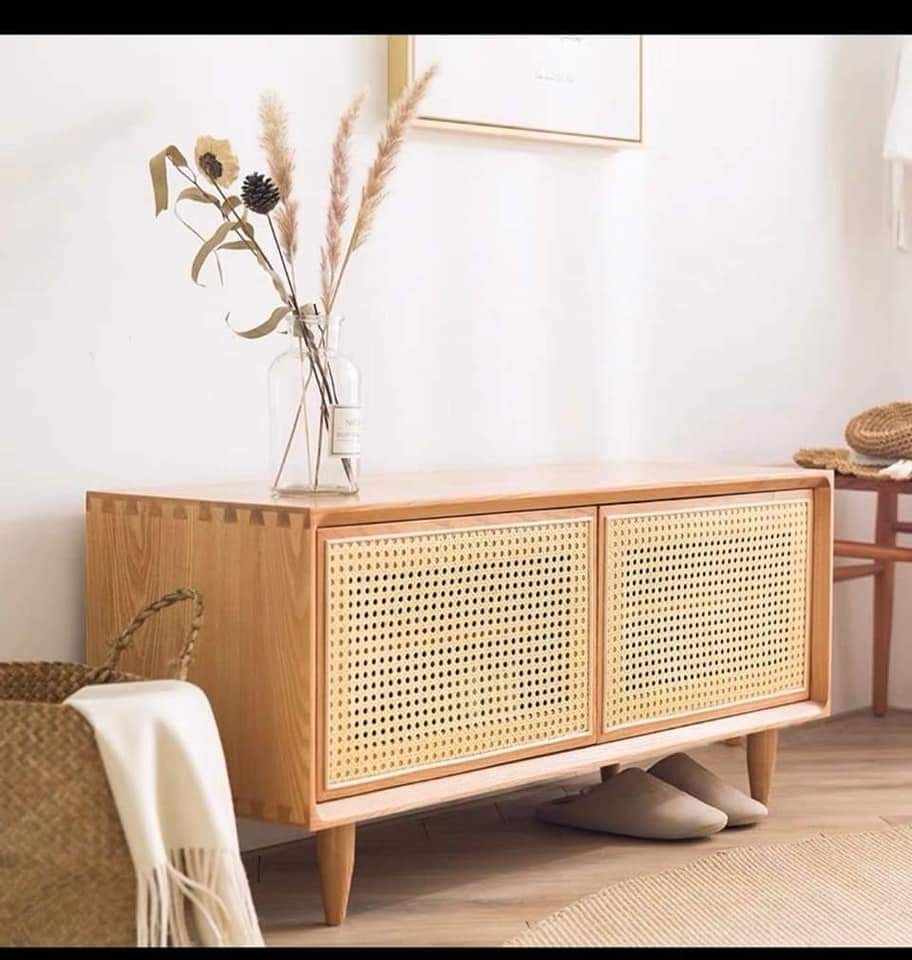 tấm lưới mây đan mắt cáo rattan webing canne webbing