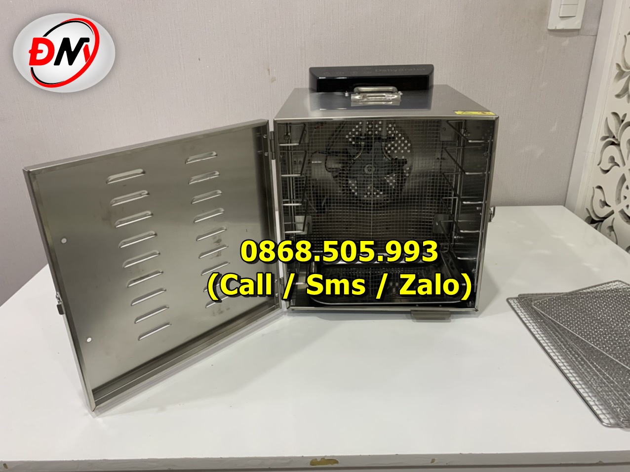 Máy sấy hoa quả gia đình 6 khay inox - Sấy khô cho hầu hết các loại thực phẩm Dược liệu - Hiệu quả sấy khô cao