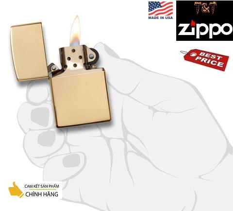 Zippo Armor High Polish Brass (Armor vàng bóng)
